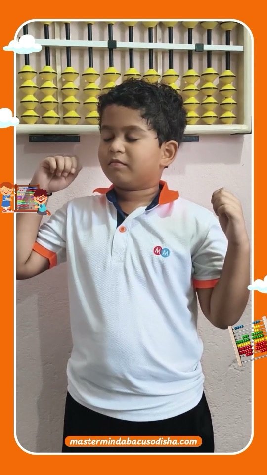Mastermind Abacus student practising abacus with calm focus